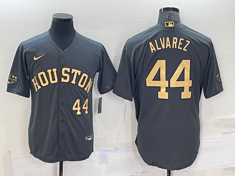 Men Houston Astros 44 Alvarez Grey 2022 All Star Nike MLB Jerseys